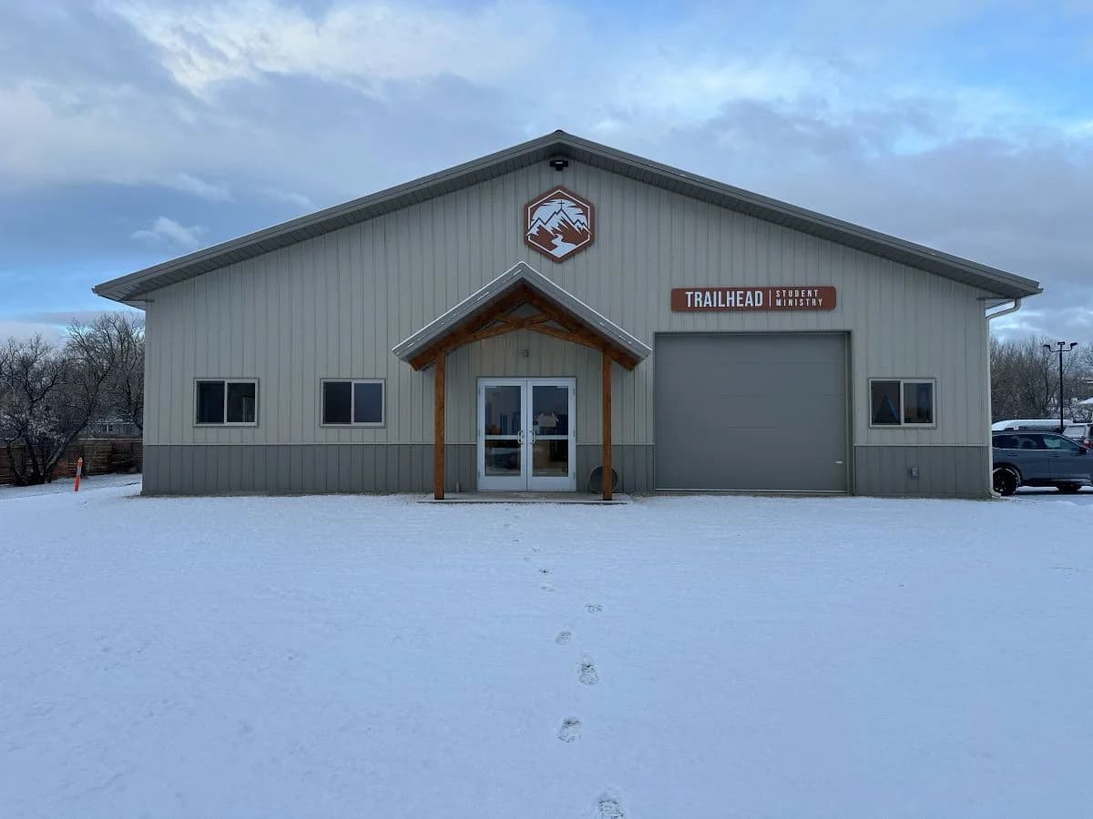 Finished institutional commercial facility built under snow conditions, representing high-quality steel construction by Buffalo Built LLC.